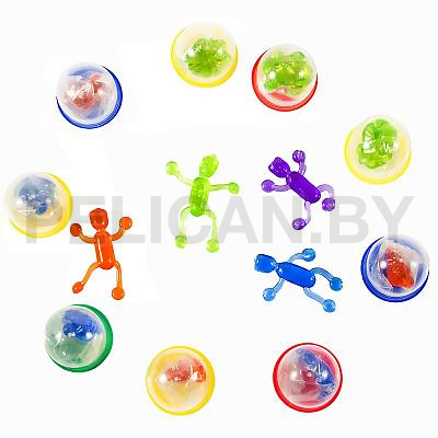 Игрушки в капсулах 28 мм 'Липкие тянущиеся человечки'