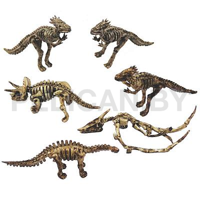 Игрушки для капсул 45 мм 'Скелеты-динозавры'
