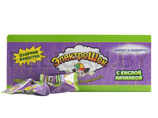 ЖЕВАТЕЛЬНАЯ РЕЗИНКА С НАЧИНКОЙ ВИНОГРАД