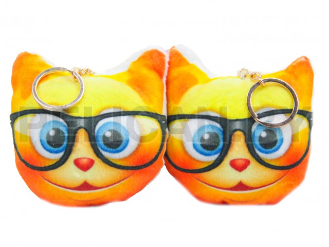 БРЕЛОК КОТ В ОЧКАХ