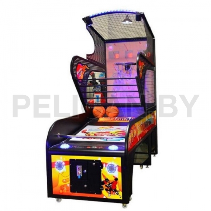 Крытый электронный игровой автомат с баскетбольным кольцом