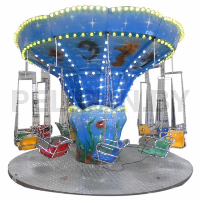 Карнавальная поездка на летающих креслах в океанском стиле