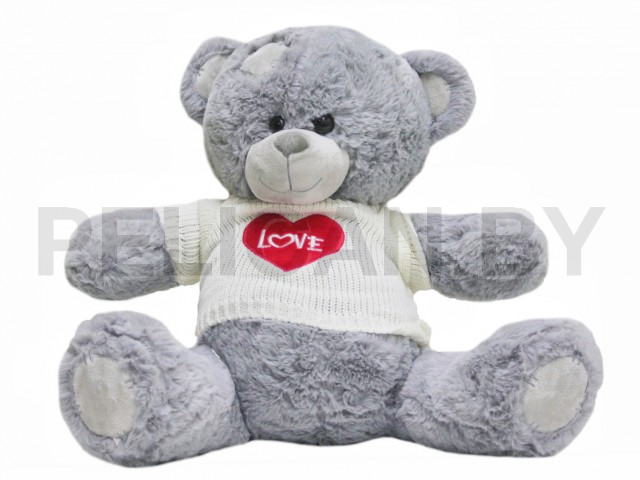 МИШКА СЕРЫЙ В ВЯЗАНОМ СВИТЕРЕ