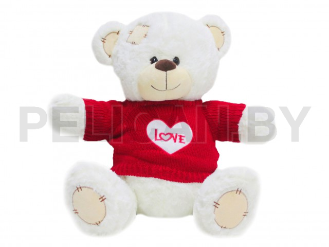 МИШКА БЕЛЫЙ В ВЯЗАНОМ СВИТЕРЕ