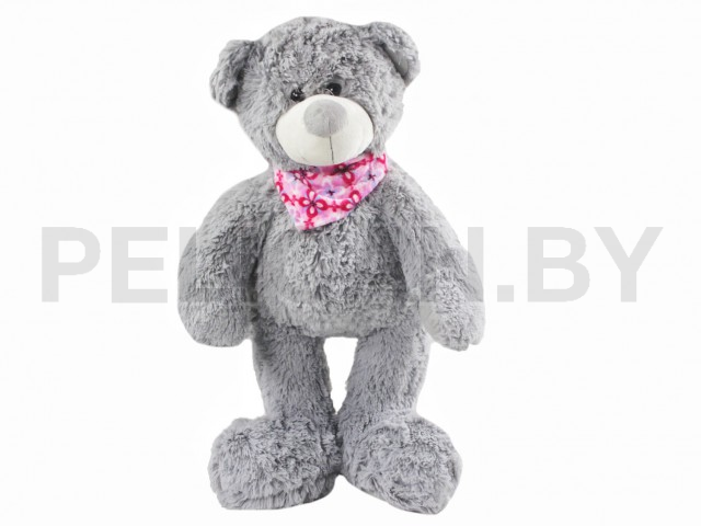 МИШКА СЕРЫЙ С ПЛАТКОМ