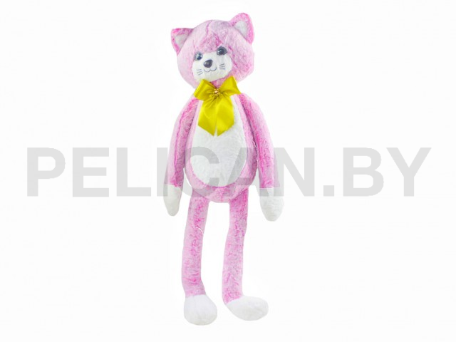 КОТ РОЗОВЫЙ С ЯРКИМ БАНТОМ