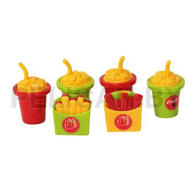 Игрушки для капсул 45 мм 'Фаст-фуд' (конструктор)