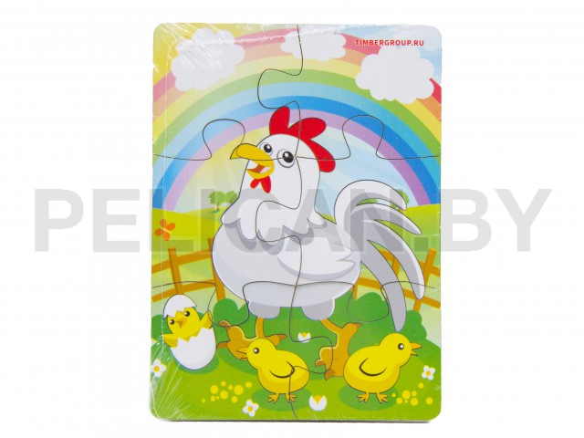 ПАЗЛ ДЕРЕВЯННЫЙ КУРОЧКА И РАДУГА