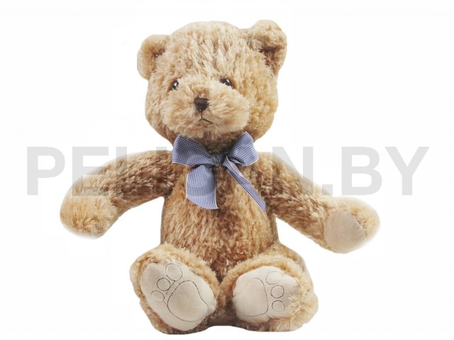 МИШКА КАРАМЕЛЬ С КЛЕТЧАТЫМ БАНТОМ