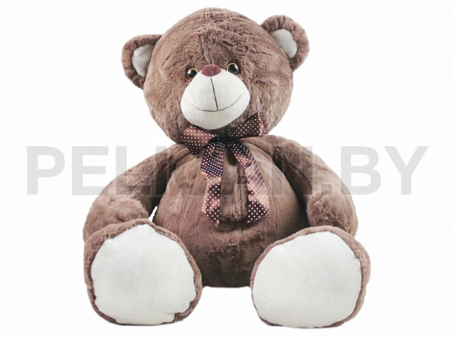 МИШКА КАКАО С БАНТОМ В ГОРОШЕК