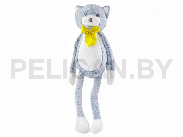 КОТ СЕРЫЙ С ЯРКИМ БАНТОМ