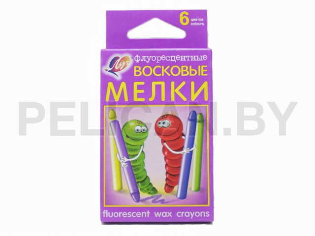 МЕЛКИ ВОСКОВЫЕ ФЛУОРЕСЦЕНТНЫЕ 6 ЦВЕТОВ