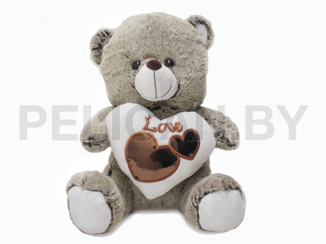 МИШУТКА  КОФЕЙНЫЙ МЕЛАНЖ С СЕРДЕЧКОМ