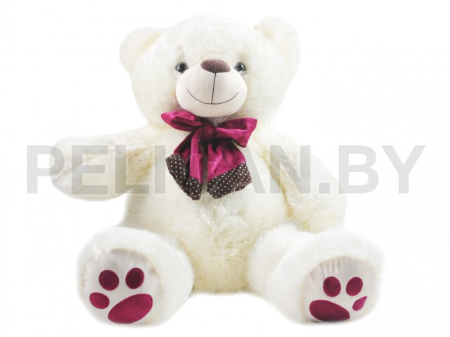 МИШУТКА КРЕМОВЫЙ С БАРХАТНЫМ БАНТОМ