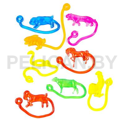 Игрушки для капсул 34 мм 'Липкие животные' (лизуны)