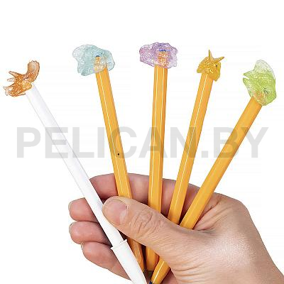 Игрушки для капсул 34 мм 'Динозаврики на карандаш'