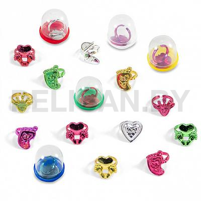 Игрушки в капсулах 28 мм 'Прикольные колечки' (украшения)